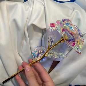 Plastic iridescent rose